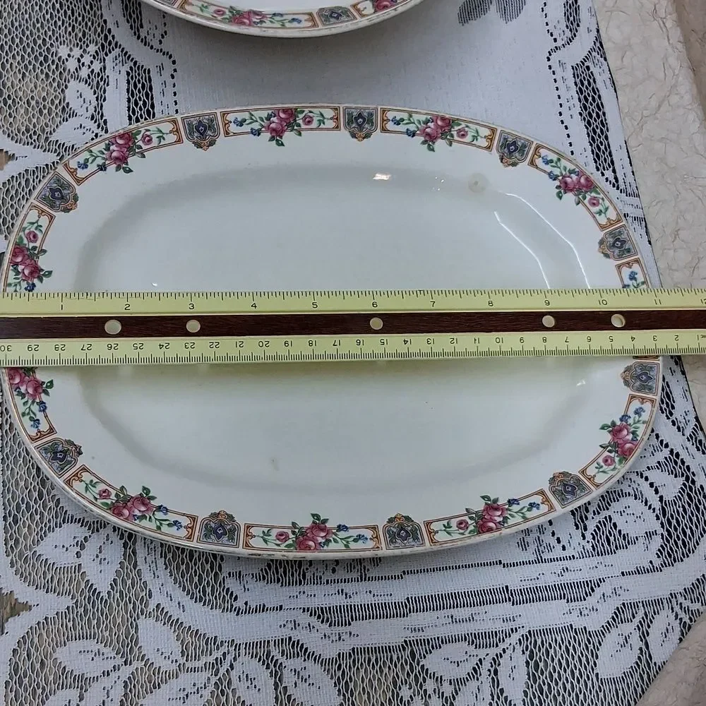 Edwin M. Knowles Vintage China Platter And Bowl Set.‎